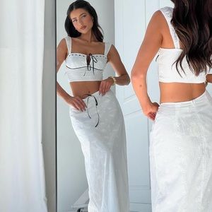 SOLD! Little JC Boutique Nikita Top & Skirt- White